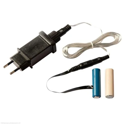Imagen de Hellum Adaptador de Pilas AA 2X, Fuente alimentación 4,5V Recambio para 2 Piezas AA, Pila Falsa a 230V con Cable 1,8m, eliminador decoración 578980