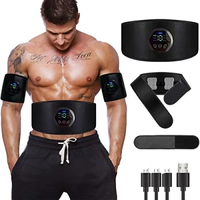 Imagen de Nobrand Electroestimulador Muscular Abdominales, USB Recargable EMS Estimulador Abdominales