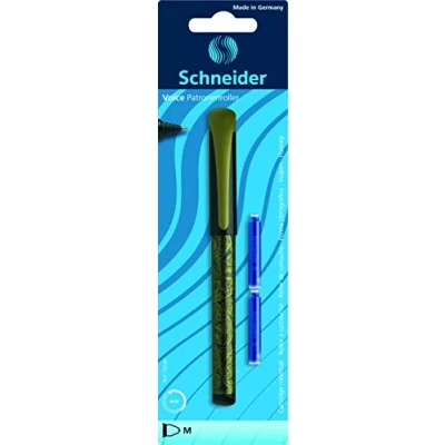 Imagen de Schneider Voice Lote de 2 cartuchos tinta para estilográfica (tamaño M, se puede borrar), color azul real