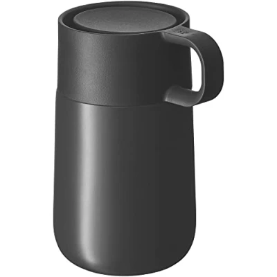 Imagen de WMF Impulse Termo Taza térmica, 300 ml, con cierre automático, apertura 360, mantiene las bebidas calientes 8 horas o frías 12 horas, color Antracita mate