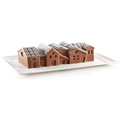Imagen de Silikomart WINTER VILLAGE KIT MOLDES DE SILICONA 240X100 H 82 MM