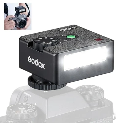Imagen de Godox flash de cámara iM30, mini Speedlite, GN15 con 7 niveles potencia flash, CCT 6000 K ± 200 iM30 para Sony zv1/Sony zve10/Ricoh gr3/Nikon/Fuji f1/Canon 230 flashes