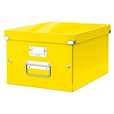 Imagen de Leitz Caja de Almacenaje A4, Gama Click and Store 60440016 Mediana, Amarillo