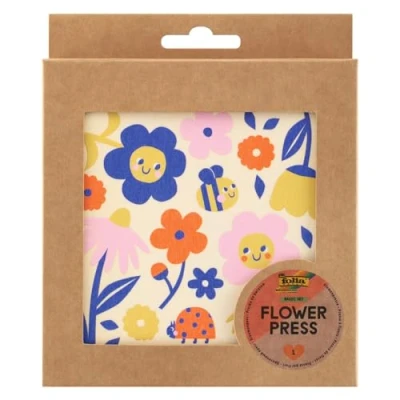 Imagen de folia 23009 Prensa Prensa, niños y Adultos, 14,5 x cm, para prensar secar Plantas, Hierbas o Flores, Madera, Multicolor, One Size