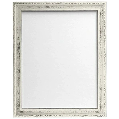 Imagen de Frames by Post AP 3025 Marco para Foto o lámina, Blanco con Acabado Envejecido, 30 x 40 cm