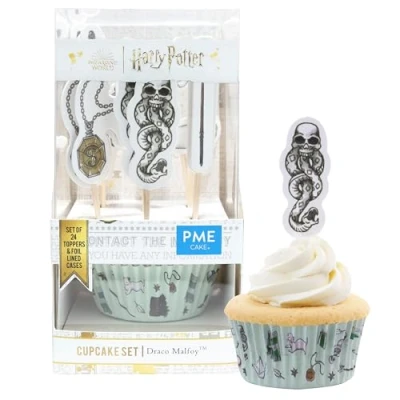 Imagen de PME Harry Potter Set de 24 cápsulas para cupcakes y toppers con Draco Malfoy
