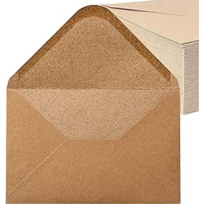 Imagen de Sobres (200 Piezas) de Papel Kraft Antiguo/Sin Ventana C6 162 x 114 mm, Envolventes, la Cierro, NHD06