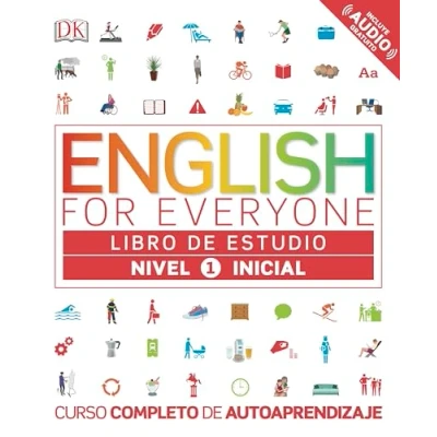 Imagen de English for Everyone Libro de estudio (nivel 1 Inicial): Curso completo autoaprendizaje (Aprender inglés)