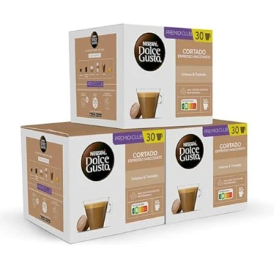 Imagen de NESCAFÉ Dolce Gusto Cortado, 90 cápsulas, Notas a almendra tostada (3 pack x 30 )