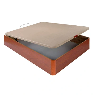 Imagen de Aznar Canapé abatible Madera chep 3D Transpirable Altura 32 cm Cerezo, 150x190