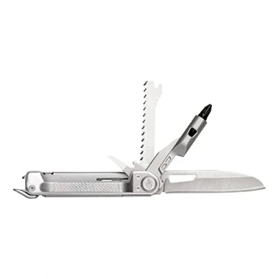 Imagen de Gerber Navaja con 8 funciones, multiherramienta hoja lisa, destornillador puntas intercambiables, ArmBar Trade, plata, acero inoxidable/aluminio, 1064416