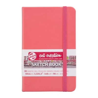 Imagen de Talens Art Creation Cuaderno de bocetos (80 hojas, 9 x 14 cm), color rojo coral