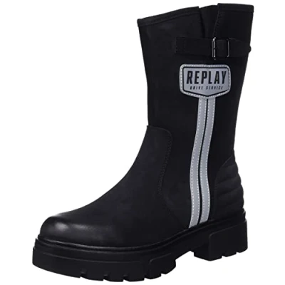 Imagen de Replay Hanna Motor, Bota a la Altura de Pantorrilla Mujer, 003negro, 38 EU