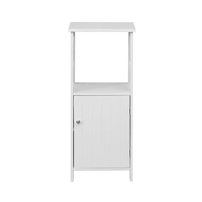 Imagen de Rebecca Mobili Armario para Baño, de Cocina, 1 Estante, Puerta, MDF, Blanco, Moderno, Compacto e Higiénico Medidas: 92 x 40 30 cm (A AN FON) Art. RE6680