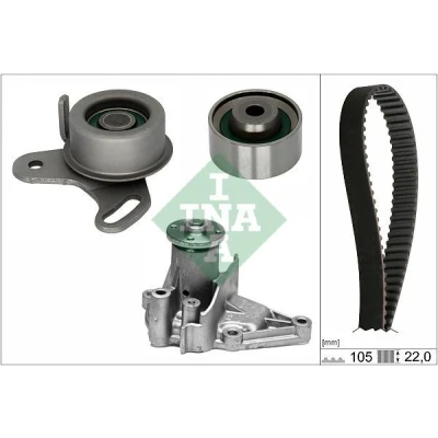 Imagen de INA 530 0427 31 bomba de agua + Kit Distribucion con HYUNDAI: ACCENT 2, Coupe II, Matrix, KIA: Cerato Hatchback, RIO 2