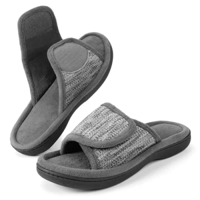 Imagen de RockDove Zapatilla de Deslizamiento Ajustable con Espuma Memoria para Mujer, 40/41 EU, Gris