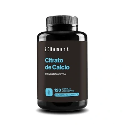 Imagen de Calcio con Vitamina D3 y K2 Para dientes, huesos músculos normales Fórmula mejorada K2, Alta Absorción 120 Cápsulas Vegetarianas Sin Aditivos