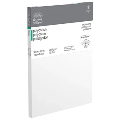 Imagen de Winsor &amp; Newton Lienzo de polialgodón, Algodón, Blanco, 30 x 40 45 cm