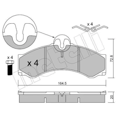 Imagen de Juego de pastillas METELLI 22 0262 0