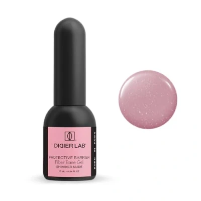 Imagen de Didier Lab Premium Fiber Base Uñas Semipermanentes Shimmer Nude Pintauñas Fortalecedor de Esmaltes Para Con Vitaminas LED y UV Gel