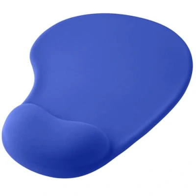 Imagen de OcioDual Alfombrilla con Reposamuñecas para Ratón, Color Azul, Alfombra Ergonómica Apoyo de Gel, Tejido Tela Suave Base Goma Antideslizante Ratones Láser y Ópticos