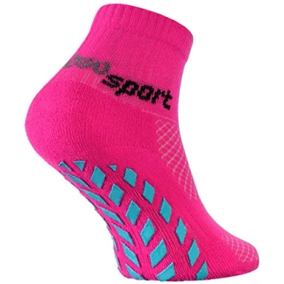 Imagen de Rainbow Socks Niñas Niños Calcetines Antideslizantes de Deporte 1 Par Rosa Talla 24 29