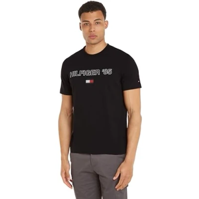 Imagen de Tommy Hilfiger TEE Camiseta estampada, Hombre, Talla: XS, Black