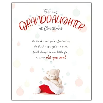 Imagen de Emotional Rescue tarjeta de Navidad para nieta, tarjetas Navidad,
