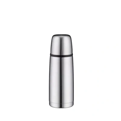 Imagen de alfi Isotherm DV 350 ml, Botella isotérmica de Acero Inoxidable con Vaso, estanquidad Absoluta tapón Rosca, Mantiene el Calor 12 Horas, sin Huellas, Apta para lavavajillas, BPA