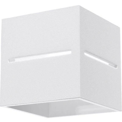 Imagen de SOLLUX lighting Lobo Aplique Minimalista Interior Efectos de Luz Bombilla G9 Reemplazable 1 x 40 W 12 LED Fabricado en Aluminio Blanco 10 cm