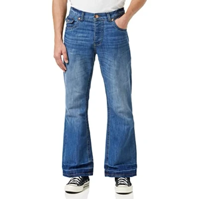 Imagen de Raw Indigo Ltd A42 Jeans Bootcut, Azul Light Wash, 34W/30L para Hombre