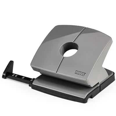Imagen de NOVUS B220 Colour ID 2.0 Perforadora (capacidad para 20 hojas, riel de bloqueo fijo, piezas funcionales metal), color gris