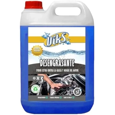 Imagen de Viks Desengrasante Motor Concentrado Biodegradable Limpiador motores y sus piezas Elimina la suciedad acumulada sin daño devuelve el brillo 5 Litros