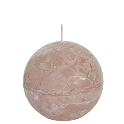 Imagen de Spaas Beige 6 Velas rústicas sin Perfume, 24 Horas, Color, Cera de parafina, D 80 mm x H mm,