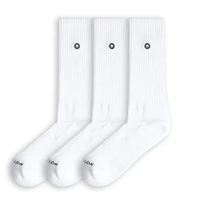 Imagen de Jimmy Lion Calcetines Athletic Essentials Lion. Bundle de 3 pares estilo deportivo, media caña, color blanco, talla 36 40.