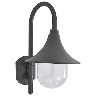 Imagen de vidaXL Lámpara de Pared Jardín Aluminio Bronce 42 cm Iluminación Luz Patio
