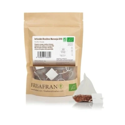 Imagen de FRISAFRAN Infusión rooibos con Naranja Ecológica 15uds 30g Relajante Digestivo de Te Natural Sabor unico Hidratante Nutritiva