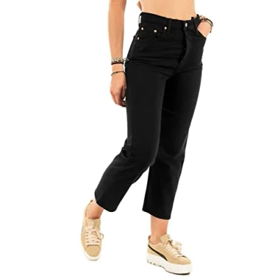 Imagen de Levi&#039;s Ribcage Straight Ankle Vaqueros rectos, Mujer, Talla: 23x29, Black heart