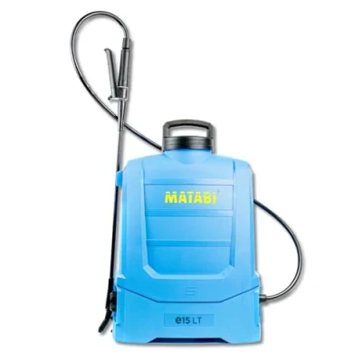 Imagen de Pulverizador Eléctrico Matabi e15 LT Batería Extraible Li Ion Hasta 150L de Autonomía Diseño Compacto y Ligero Correas Acolchadas Depósito Ergonómico Boquillas Incluidas Hecho en España