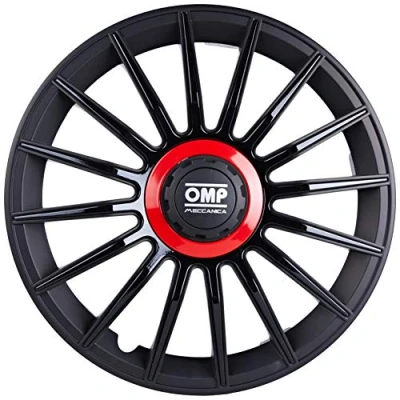 Imagen de OMP OMP1318 Tapacubos Formula, Negro/Rojo, Set de 4, 13&quot;