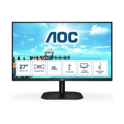 Imagen de AOC 27B2H Monitor de 27&quot;Full HD (1920x1080, 75 Hz, IPS, FlickerFree, 250 cd/m, D SUB, HDMI, VGA, Low Blue Light) Negro