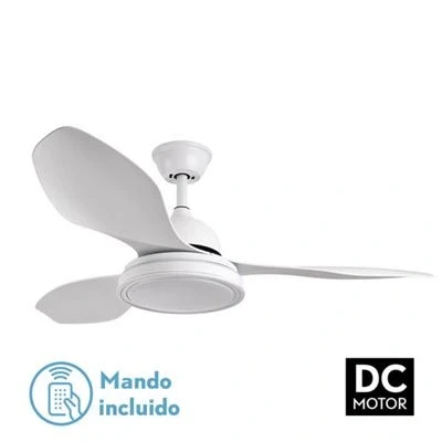 Imagen de FABRILAMP Ventilador 48w Dc Datoo Blanco 3 Aspas Blancas 6 Vel. 33/48x122x122cm Colores C/remoto,memoria Y Temporizador 4080lm