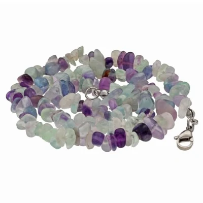 Imagen de Lebensquelle Plus Cadena de fluorita 45 cm largo piedras preciosas con cierre
