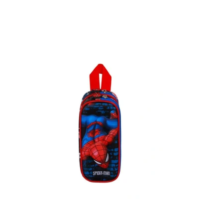 Imagen de Marvel Spiderman Wall Estuche Portatodo 3D Doble, Rojo, 22 x 10 cm