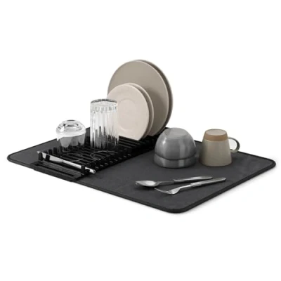 Imagen de Umbra Udry Escurridor con tapete de secado, Negro