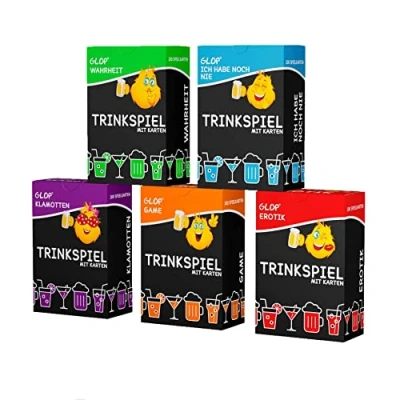 Imagen de Glop 500 Spielkarten Trinkspiel Trinkspiele für Erwachsene Partyspiele AB 18 Saufspiel Super als Geschenk