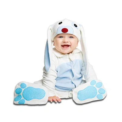 Imagen de My Other Me 204313 Disfraz de pequeño conejito, ajedrez, color blanco, 0 6 meses (Viving Costumes 204313)