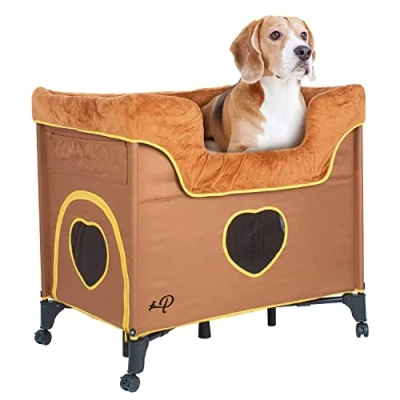 Imagen de PETIQUE Cama para Mascotas, Poliéster, marrón, 99 x 57 85 cm (L W H)
