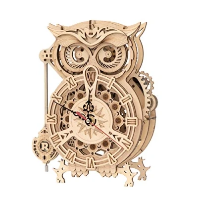Imagen de ROKR Owl Clock Puzzle 3D Maqueta Madera Maquetas para Montar Construir Adultos