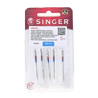 Imagen de Singer Agujas para Máquinas de Coser 2020 grosor 90/14 Tejido sustancias 130/705, 5 unidades